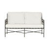 Sheffield Iron Outdoor Sofa, 2 Seater, White / Black