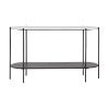 The James Marble & Metal Oval Console Table, 140cm
