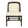 La Rou Rattan & Fabric Dining Chair, Brown / White