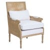 Hicks Rattan & Oak Timber Armchair, Natural / White