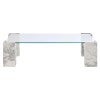 Grand Designs Lark Marble & Glass Coffee Table, 110cm