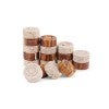 Archaia Marble & Travertine Checkers Piece Set, Red / Sand