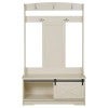 Barndoor Farmhouse Hallway Stand, Antique White