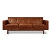 Embassy Leather Sofa, 3 Seater, Saddle Brown