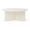 Odeon Wooden Round Coffee Table, 80cm, Pearl