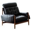 Lorian Leather & Boxwood Armchair