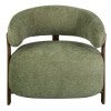 Brannor Chenille Fabric & Metal Occasional Chair, Olive / Walnut