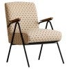 Morvix Fabric & Metal Retro Armchair