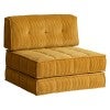 Kiyo Corduroy Fabric Modular Lounge Chair / Day Bed, Mustard