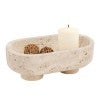 Marcellus Travertine Pedestal Ova Bowl