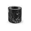 Ashton Marble Round Open Top Bin, Black
