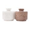 Marston Marble Salt Cellar, Dual Pack, White / Marinara