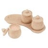 Solace Marble Trio Salt Cellar with Tray Set, Verona