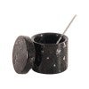 Esme Marble Salt Cellar with Spoon, Black