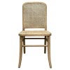 Rosetta Rattan & Oak Timber Dining Chair, Weathered Oak