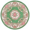 Avalon French Aubusson Wool Round Rug, 120cm, Pistachio Green