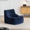 Kaire Chenille Fabric Lounge Chair, Navy