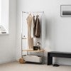 Halorin Stainless Steel Mobile Clothes Rack with Mirror