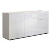 Intel Intelligent 2 Door 3 Drawer Sideboard with Smart LED & Wireless Charger, 140cm, White