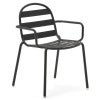 Conlar Metal Stackable Outdoor Dining Chair, Grey