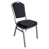 Black PU Leather / Silver