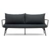 Bravon Metal Alfresco Sofa, 2 Seater, Black