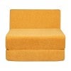 Lumo Chenille Fabric Compressed Lounge Chair / Fold Out Sofa Bed, Saffron