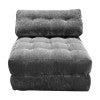 Loften Corduroy Fabric Compressed Lounge Chair / Fold Out Sofa Bed, Grey