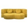 Nolto Fleece Fabric Compressed Sofa / Fold Out Sofa Bed, 2.5 Seater, Yellow