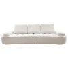 Ninor Fabric Compressed Modular Sofa, 4 Seater, White