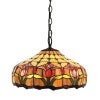 Rachel Tiffany Stained Glass Pendant Light, Large