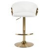 White Faux Leather / Brass