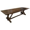 Bordeaux Teak Timber Trestle Dining Table, 270cm, Walnut