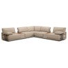 Kalsen Leather Modular Corner Sofa, 4 Seater, Vintage Cream