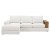 Lurimo Fabric Modular Corner Sofa, 2.5 Seater with LHF Chaise & Removable Shelf, Beige
