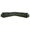 Lyllo Fabric Modular Corner Sofa, 8 Seater, Moss Green