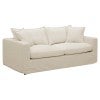 Fiorella Fabric Slipcover Pull Out Sofa Bed, 2.5 Seater, Beige