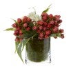 Kylie Artificial Mulberry in Glass Vase