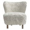 Brado Faux Fur Lounge Chair, White