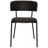 Lugano Commercial Grade Steel Dining Chair, Black