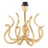 Eloria Statement Metal Sculpture Table Lamp, Octopus, Gold