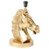 Eloria Statement Metal Sculpture Table Lamp, Horse Head, Gold