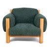 Aven Fabric & Timber Armchair, Green