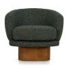 Orvik Fabric Swivel Armchair, Dusky Green