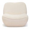 Hoboken Boucle Fabric Lounge Chair, Ivory