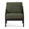 Cowles Fabric & Ashwood Lounge Armchair, Green / Black