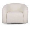 Everdell Boucle Fabric Swivel Tub Chair, Ivory