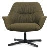 Lynaes Fabric Swivel Lounge Chair, Pine Green