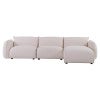 Nexo Fabric Corner Sofa, 2 Seater with RHF Chaise, Beige