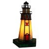 Gisella Tiffany Style Stained Glass Lighthouse Statue Table Lamp